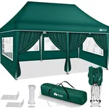 tillvex Faltpavillon 3 x 6 m inkl. 6 Seitenteile Grün