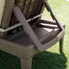 KETER Jaipur Gartenliege 195 x 65 x 22 cm Braun