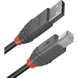 Lindy USB-A auf USB-B 2 m Schwarz