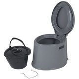 Bo-Camp Campingtoilette Kompost Eimer Toilette 7 L Grau