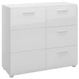 freiraum Kommode MERANO, 1 Tür, 3 Schübe, Alpinweiß / Weiß Hochglanz - 96x86x39 (BxHxT)