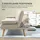Homcom Schlafsofa Leinenoptik 3-Sitzer Grau/Beige