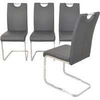 4 x Esszimmerstühle schwarz Schwingstuhl Schwinger Stuhlset design modern neu