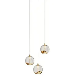 Lucande - Hayley 3 Pendelleuchte Clear/Gold