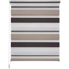 LIEDECO Duo Rollo Klemmfix 120 x 160 cm braun/beige/weiß