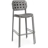 BIZZOTTO Gartenbarhocker Clover 4er-Set aus Metall, Grau