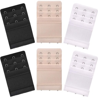 6PCS Bh Verlängerung 3 Haken, Witbicg Bh Erweiterung 3 Haken 3 Reihen Bra Extender Bh Verschluss Verlängerung Dm Weicher, Bequemer Gummizug Für Damen (Schwarz, Weiß, Hautfarbe)