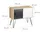 Relaxdays Sideboard Retro 70 x 80 x 40 cm Schwarz/Weiß