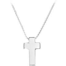 s.Oliver Kette mit Anhänger Kreuz Silber Edelstahl 40+3 cm