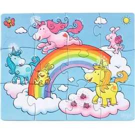 HABA Puzzles Einhorn Glitzerglück. 3 Motive 12, 15, 18 Teile
