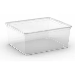PROREGAL Mehrzweck Aufbewahrungsbehälter HIPPO mit Deckel, HxBxT 17x40x34cm, 18 Liter, Transparent, Behälter, Box, Aufbewahrungsbehälter