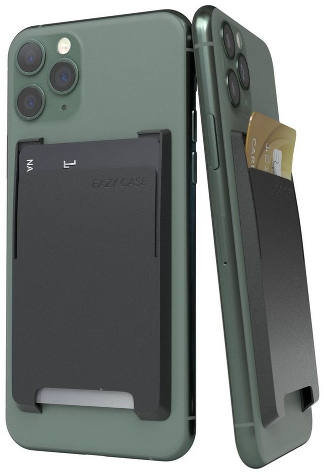 EAZY CASE Smartphone Cardholder Smartphone-Halterung, (Smartphone Kartenhülle für Ausweis Kartenhalter Kartenetui Schwarz) schwarz