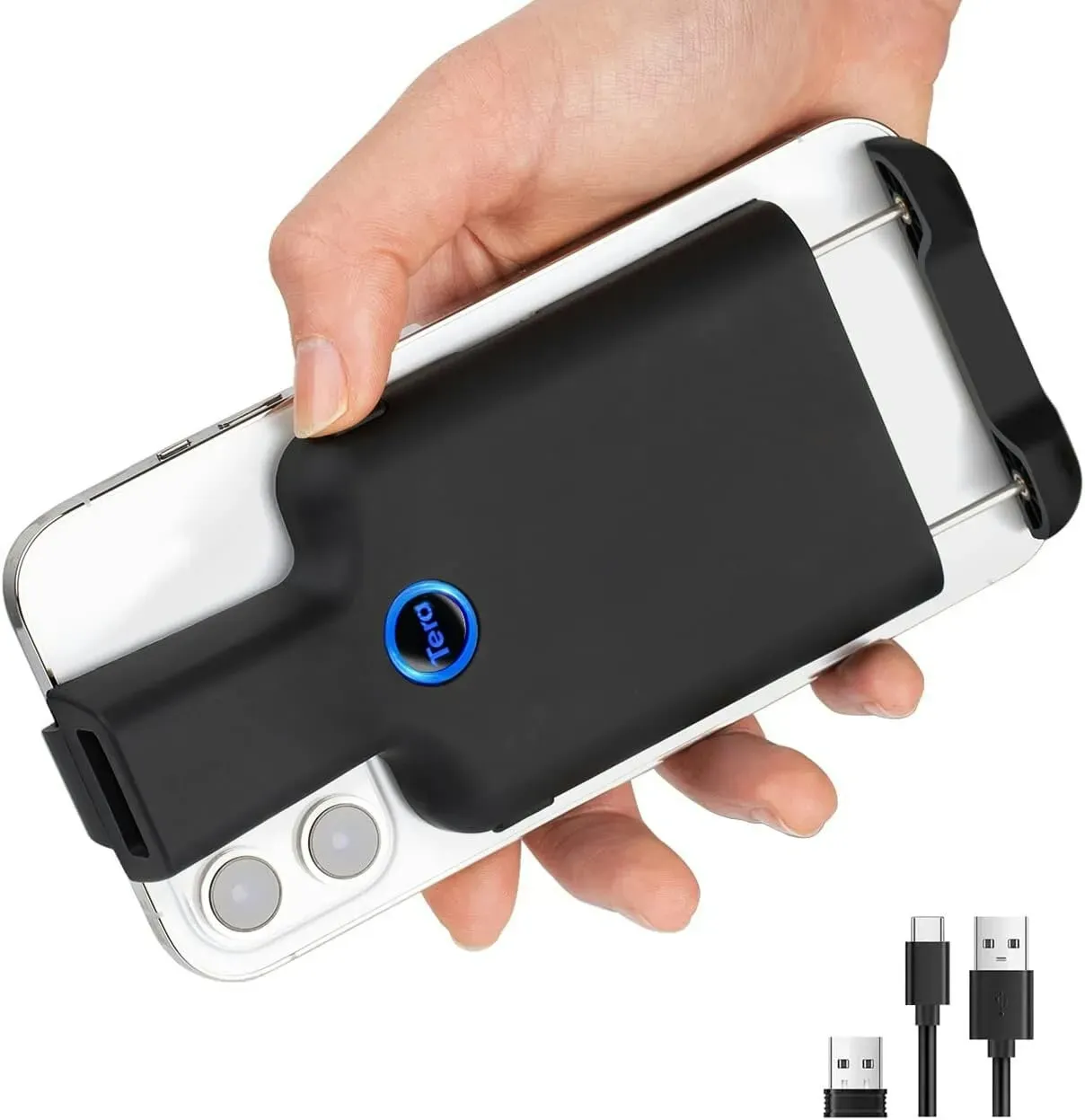 Barcode Scanner 0012 1D 2D QR Tragbarer Rückclip Wireless Drahtlos Bluetooth für Smartphone  1 Stück