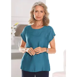 GOLDNER Elegante Viskosebluse mit Glitzer Blau 19