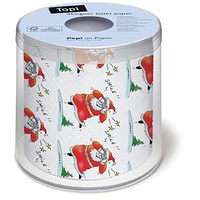 Toilettenpapier Rolle bedruckt Smile - Santa mit Weihnachtsduft