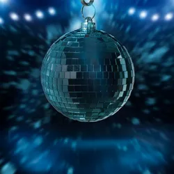 Spiegelkugel 15cm blau Discokugel Mirrorball Party Disko Deko
