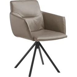 Polsterstuhl MUSTERRING "JustB SP500", blau (cloud), drehbar, Stühle, mit Armlehne, wahlweise mit Drehfunktion, Stativgestell in schwarz