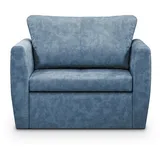 Beautysofa Relaxsessel Kamel (1-Sitzer Sofa Schlafsessel, Relaxsessel für Wohnzimmer) blau