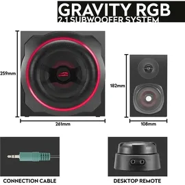 Speedlink Gravity RGB 2.1, Subwoofer System, black