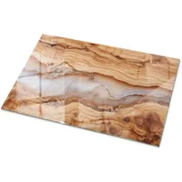 Tulup Tischplatte, Beige, Glas, 100x70x0.4 cm, Esszimmer, Tische, Esstische,