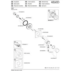Keuco IXMO Umstellventil Unterputz Messing gebürstet 59549251202
