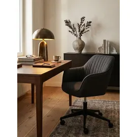 KADIMA DESIGN Retro Drehstuhl Maria Polyester grau