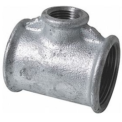 Temperguss Fitting verzinkt T-Stück reduziert 1 1/2" x 1" x 1"