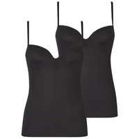 NINA VON C. 2er Pack BH Hemdchen in schwarz