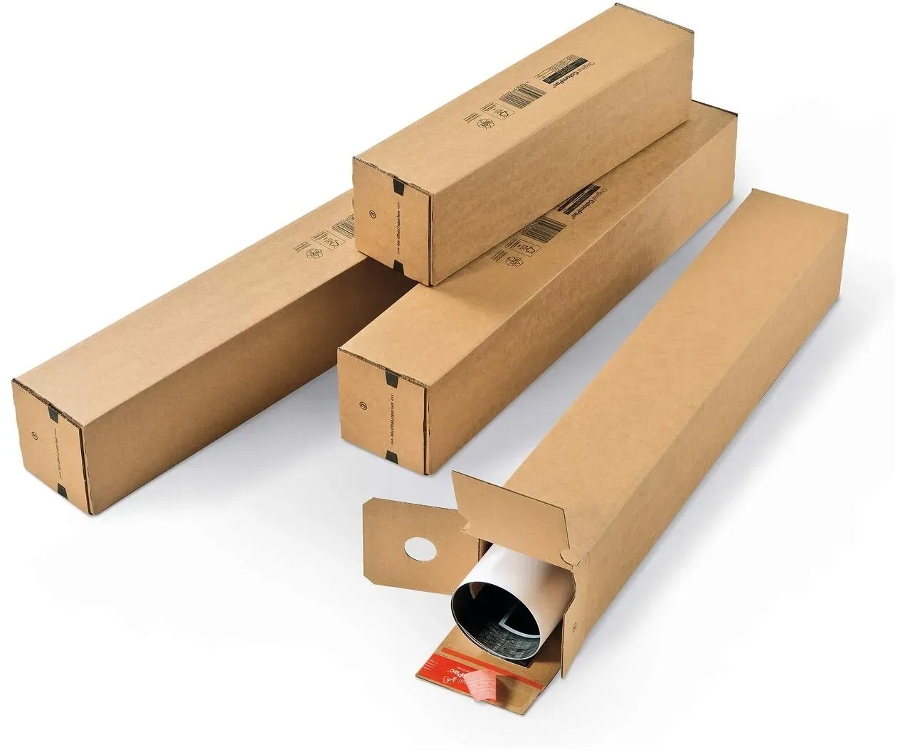 Planversandbox 455 x 115 x 115mm mit Selbstklebeverschluss & Aufreißfaden braun