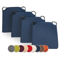Sunnypillow 4er Set Stuhlkissen mit Klettverschluss Polsterauflage Auflage für