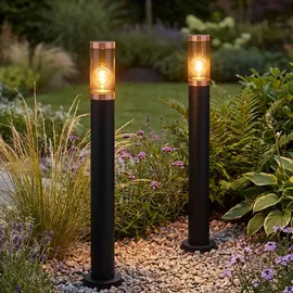 GLOBO Stehlampe 1x E27 schwarz