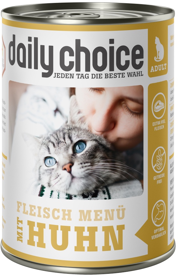 daily choice | Fleischmenü mit Huhn | 6 x 400 g