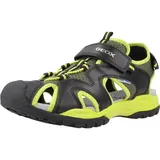 GEOX J Borealis Boy C Sandal, Black/Lime, 26 EU