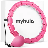 myhula Hula-Hoop-Reifen mit Gewichtsball & Anti-Rutsch Pads (24-tlg) Fitness & Gewichtsverlust