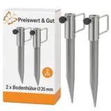 PRO PLUS Bodenhülse Ø 35 mm Silber