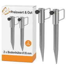 PRO PLUS Bodenhülse Ø 35 mm Silber