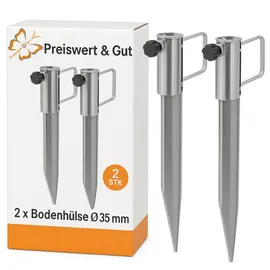 PRO PLUS Bodenhülse Ø 35 mm Silber