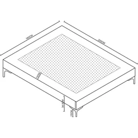 [en.casa] Doppelbett ‘Lilla’ mit Matratze Textil 160x200 cm Hellgrau