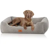 Knuffelwuff orthopädisches Hundebett Wollekopp aus kuscheligem Teddy Material