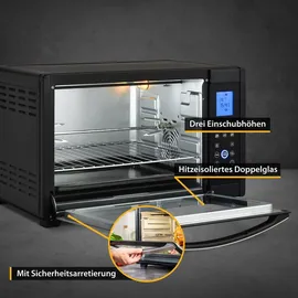 First Austria TZS First Austria Minibackofen 30L, Kleinbackofen, Schwarz