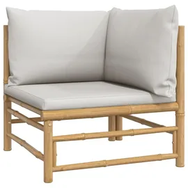 vidaXL Garten-Lounge-Set 9-tlg. hellgrau Bambus