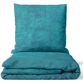 nyvi DreamScience Cashmere Touch Petrol 155 x 220 cm + 80 x 80 cm