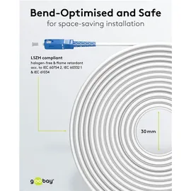 goobay 59618 Glasfaserkabel FTTH Singlemode (OS2) White, (Simplex)