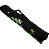 BRUBAKER Skitasche Race Champion Ski Tasche (gepolsterter Skibag für Skier und Skistöcke, 1-tlg., reißfest und schnittfest), Skisack mit Zipperverschluss und Rollen, für 2 Paar Ski und Stöcke grün|schwarz Ø 31 cm x 170 cm x 30 cm x 31 cm