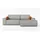 mebloland Ecksofa TOR mit Schlaffunktion. Farbe: Grey. - Grau