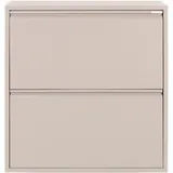 Schuhschrank SPINDER DESIGN, grau (silky taupe), B:75cm H:77,5cm T:23cm, Metall, Schränke, Metall, Breite 75 cm