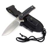 JEO-TEC No21 Messer mit feststehender Klinge für Outdoor Survival Bushcraft Jagd und Angeln, 11,5 cm Klinge, Scheide und Feuerstahl, Handgefertigt in Spanien, Full Tang Knife