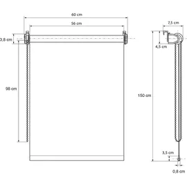 SN DECO GROUP Tageslichtrollo 100 x 150 cm weiß