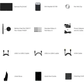 Huion Kamvas Pro 24 4K (23.80", 5080 lpi), Grafiktablett, Schwarz