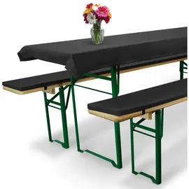 Beautissu Bierbankauflage 220 x 50 cm grau 3-tlg.
